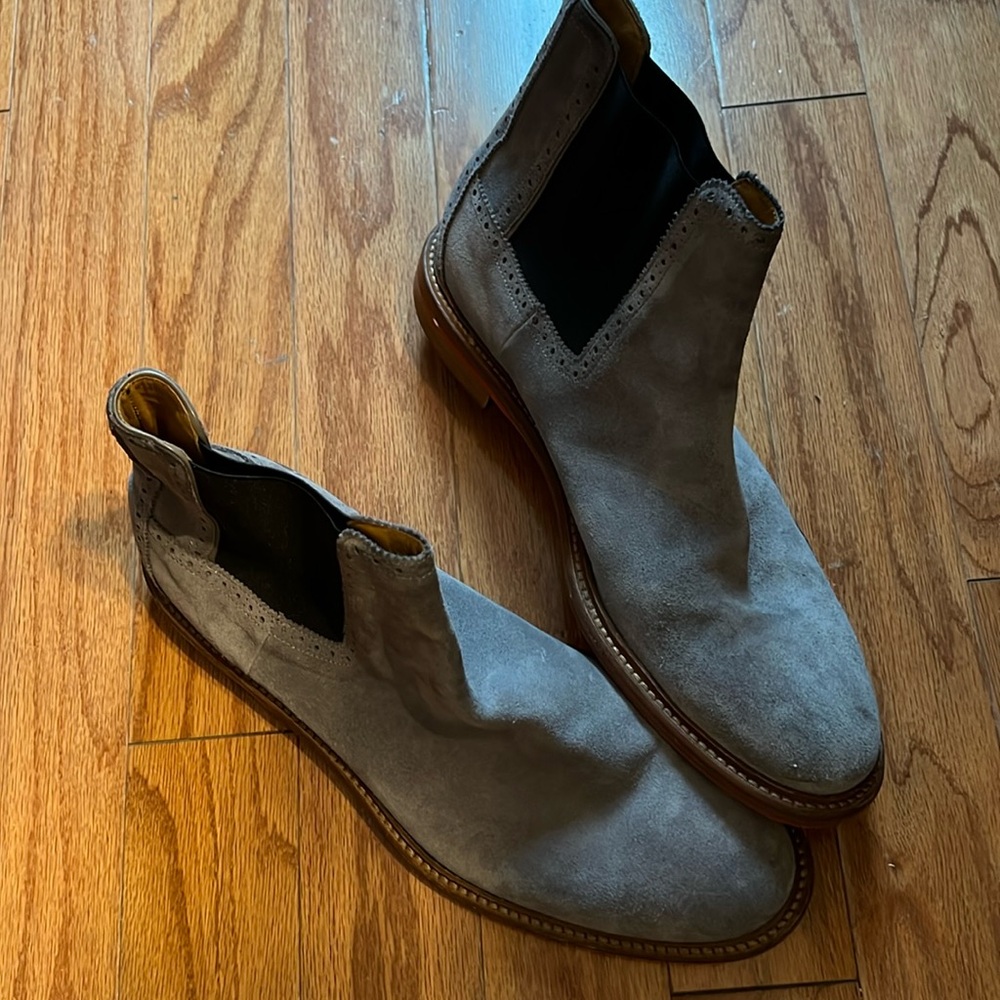 Barney’s NEW YORK Gray suede boots 12 M